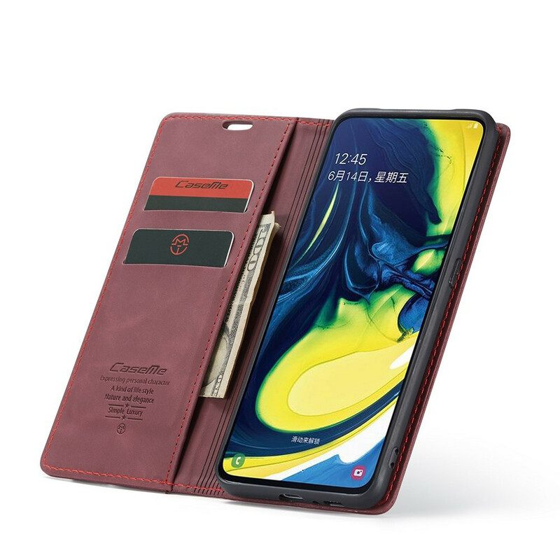 θηκη κινητου Samsung Galaxy A90 / A80 Θήκη Flip Caseme Faux Leather