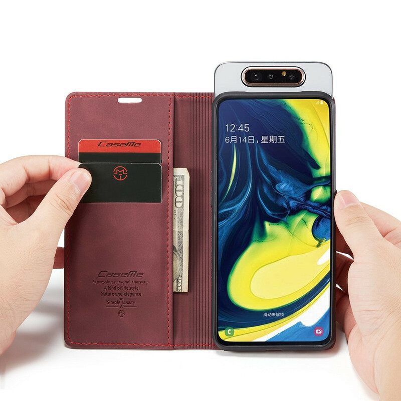 θηκη κινητου Samsung Galaxy A90 / A80 Θήκη Flip Caseme Faux Leather