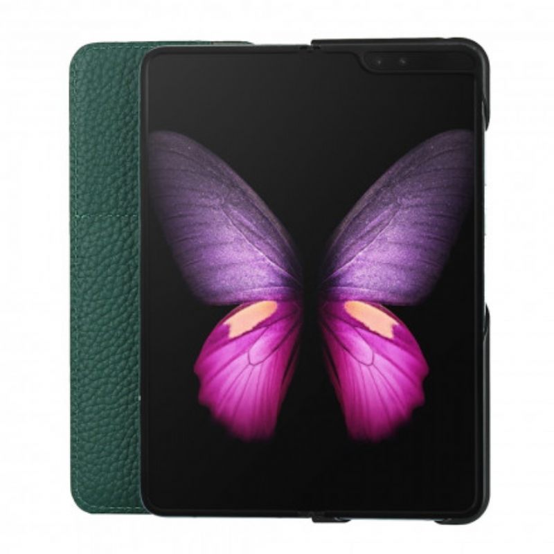 θηκη κινητου Samsung Galaxy Z Fold 2 Θήκη Flip Γνήσιο Δέρμα Litchi