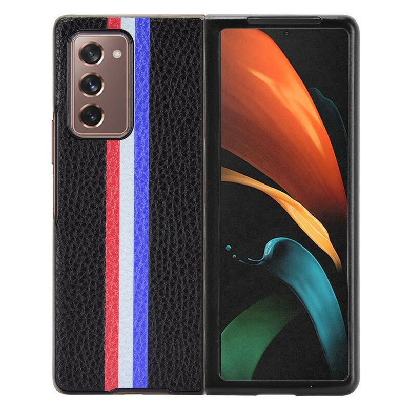 θηκη κινητου Samsung Galaxy Z Fold 2 Τρίχρωμο Ψεύτικο Δέρμα Litchi