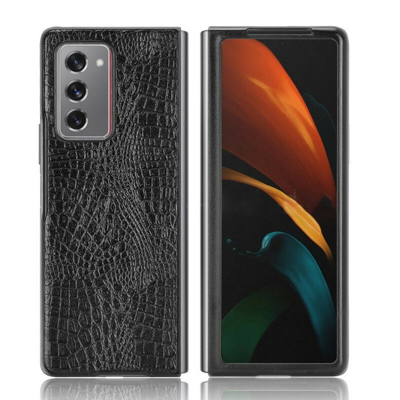 Θήκη Samsung Galaxy Z Fold 2 Στυλ Δέρματος Κροκόδειλου