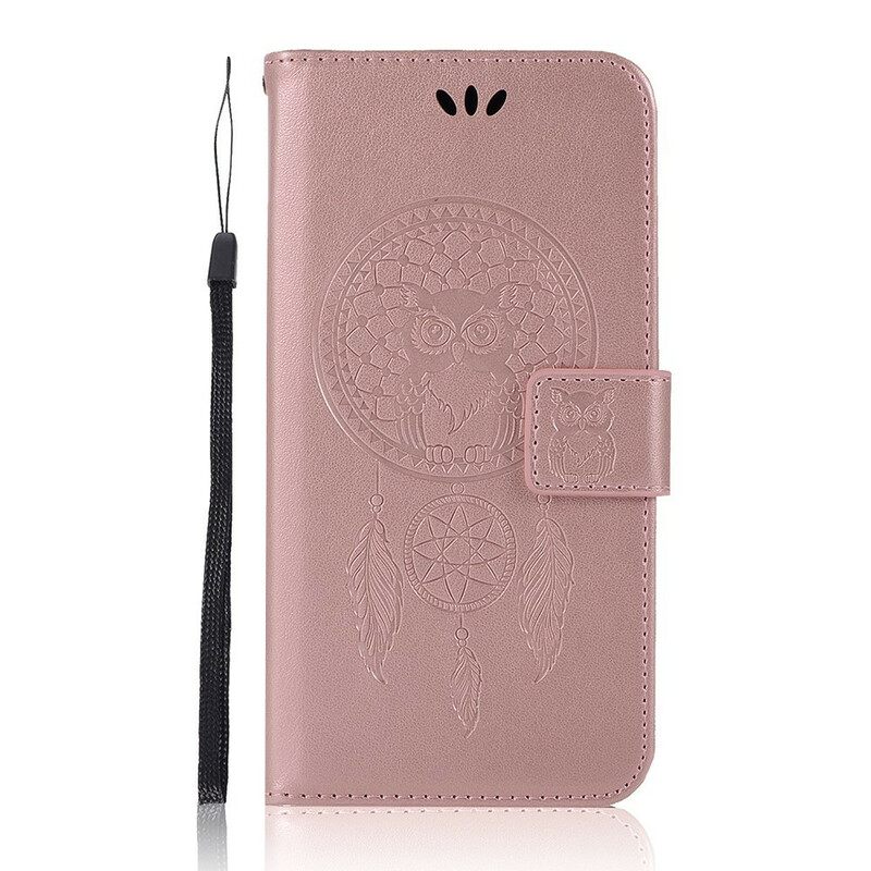 Κάλυμμα Xiaomi Redmi 8 Δερμάτινο Εφέ Dreamcatcher Owl