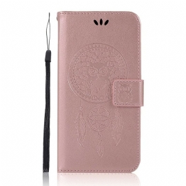 Κάλυμμα Xiaomi Redmi 8 Δερμάτινο Εφέ Dreamcatcher Owl