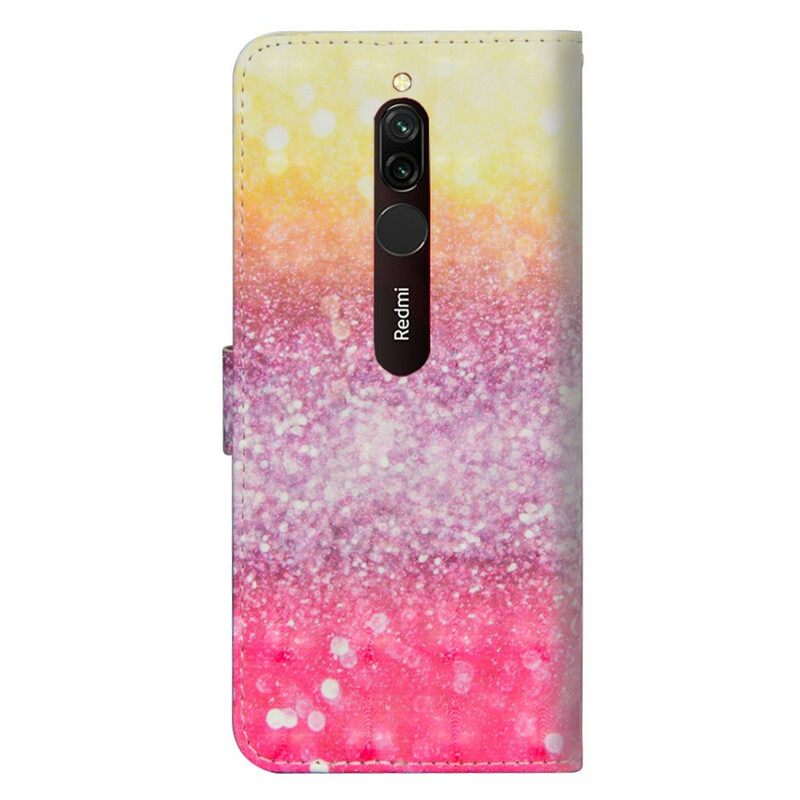 Θήκη Flip Xiaomi Redmi 8 Ματζέντα Glitter Gradient