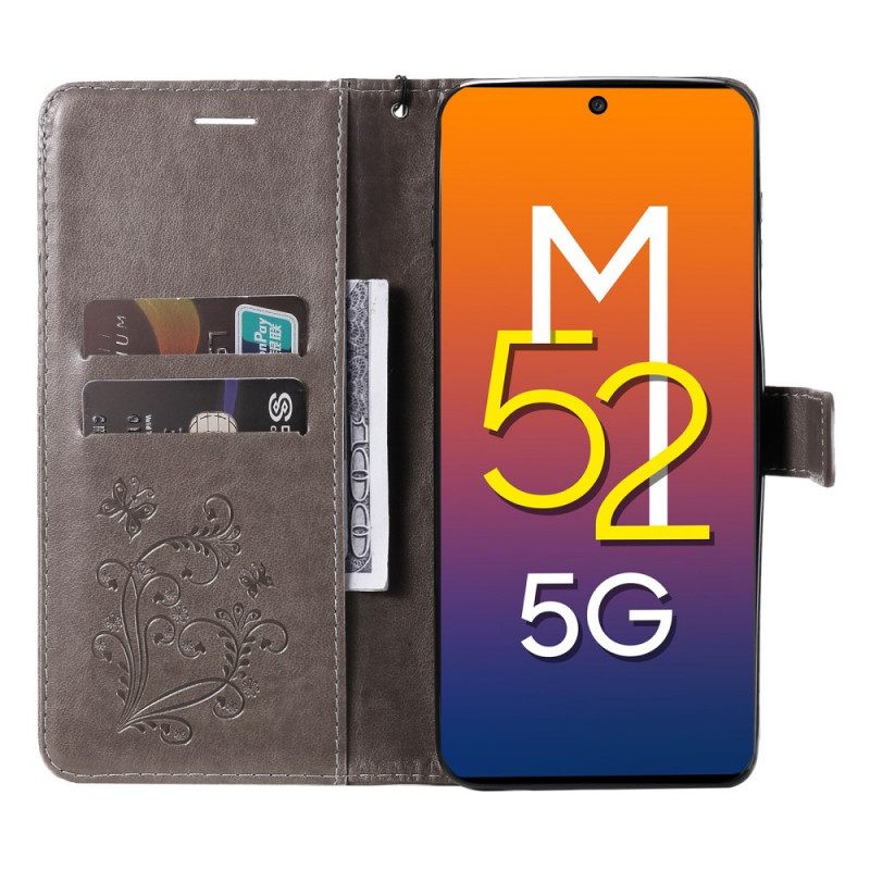 δερματινη θηκη Samsung Galaxy M52 5G Δέρμα Πεταλούδας