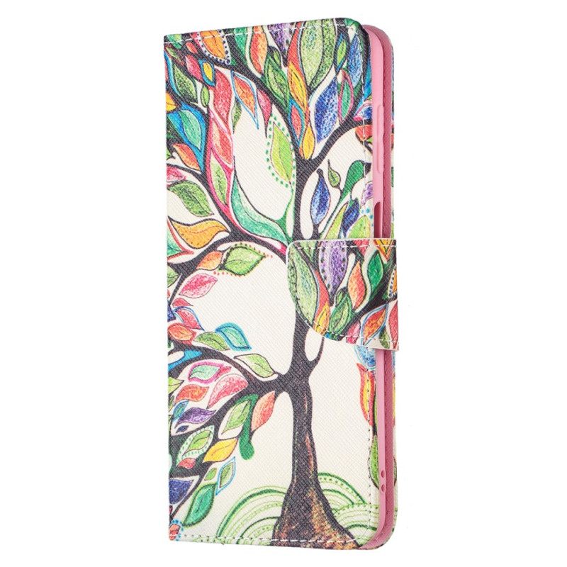 δερματινη θηκη Samsung Galaxy M52 5G Rainbow Tree