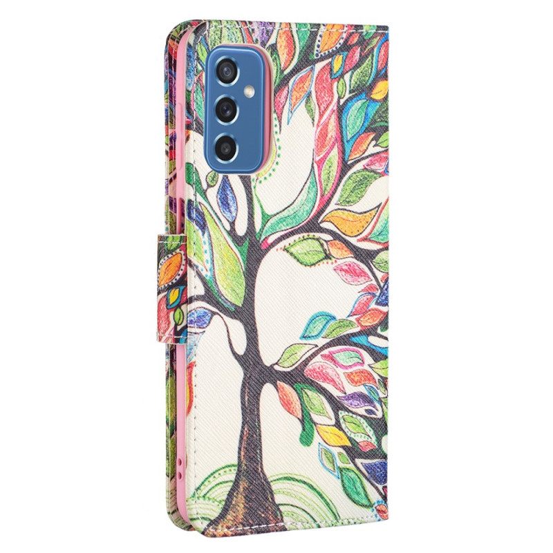 δερματινη θηκη Samsung Galaxy M52 5G Rainbow Tree