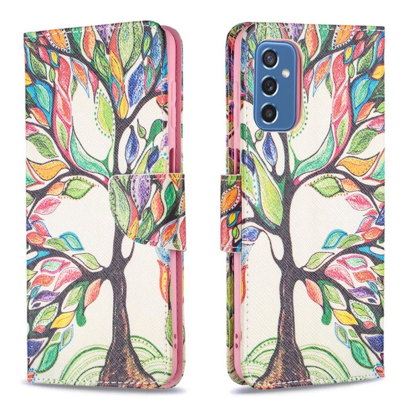 δερματινη θηκη Samsung Galaxy M52 5G Rainbow Tree