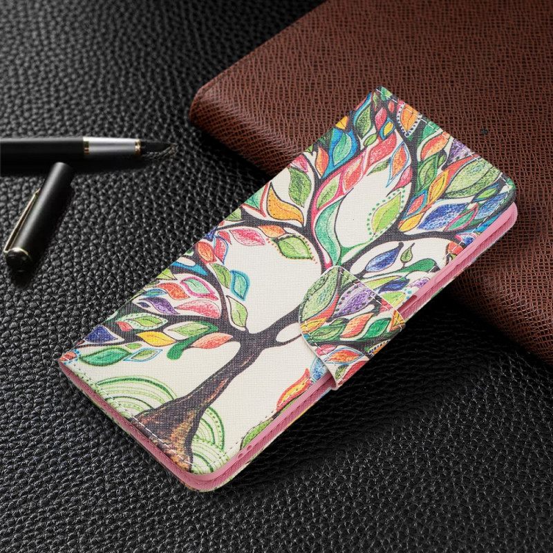 δερματινη θηκη Samsung Galaxy M52 5G Rainbow Tree