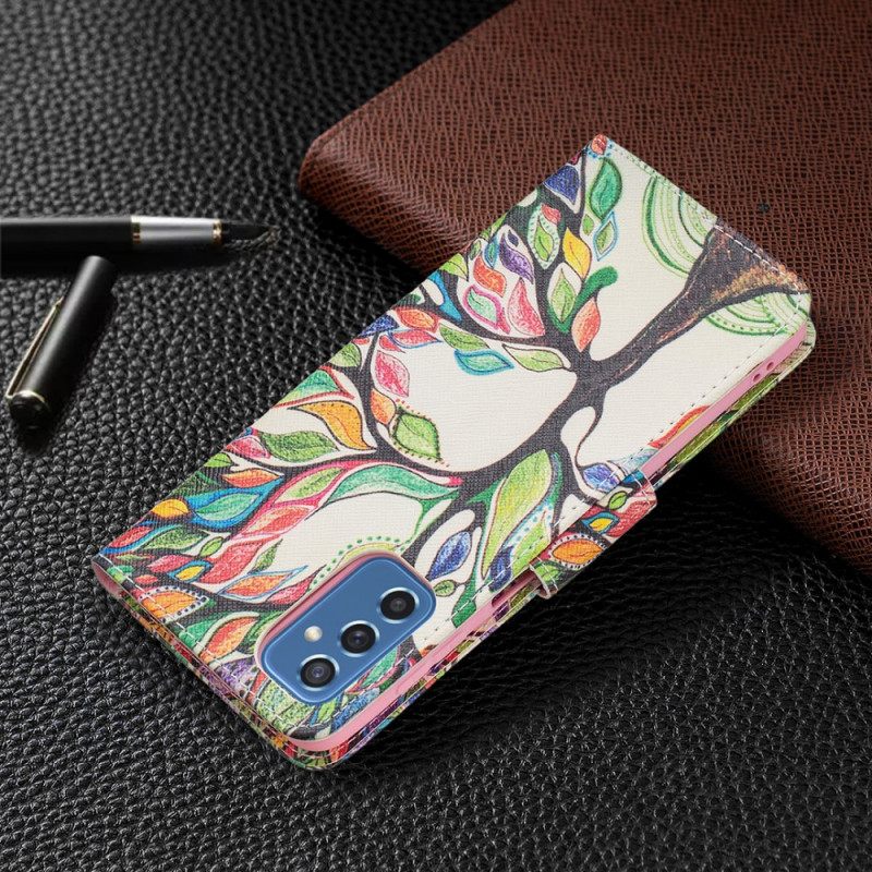 δερματινη θηκη Samsung Galaxy M52 5G Rainbow Tree