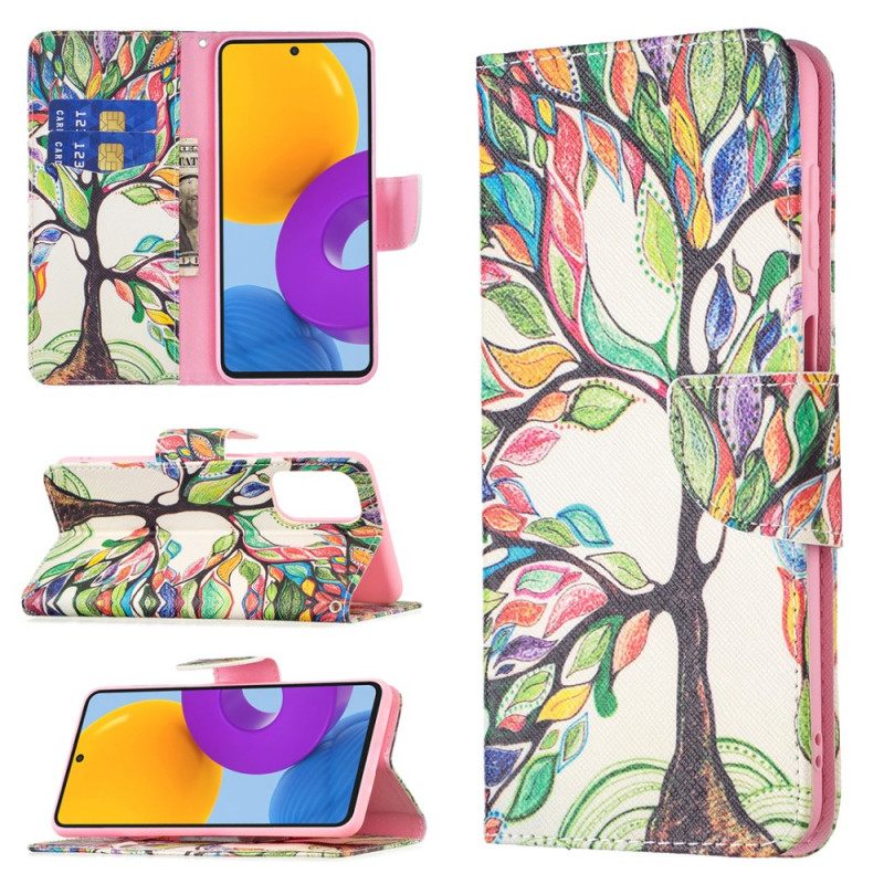 δερματινη θηκη Samsung Galaxy M52 5G Rainbow Tree