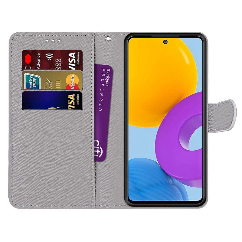 Θήκη Flip Samsung Galaxy M52 5G Αφρώδη Τριαντάφυλλα