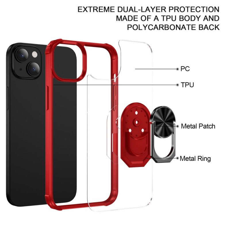 Θήκη iPhone 14 Διαφανές Με Ring-support