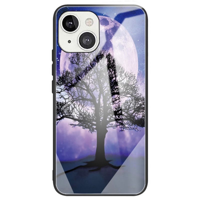 Θήκη iPhone 14 Tempered Glass Tree And Moon