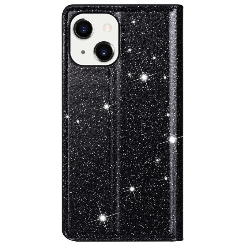 θηκη κινητου iPhone 14 Θήκη Flip Στυλ Glitter