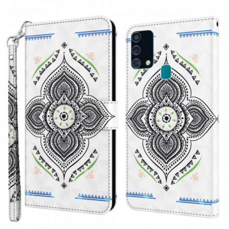 Κάλυμμα Samsung Galaxy A32 5G Light Spots Mandala Με Κορδόνι