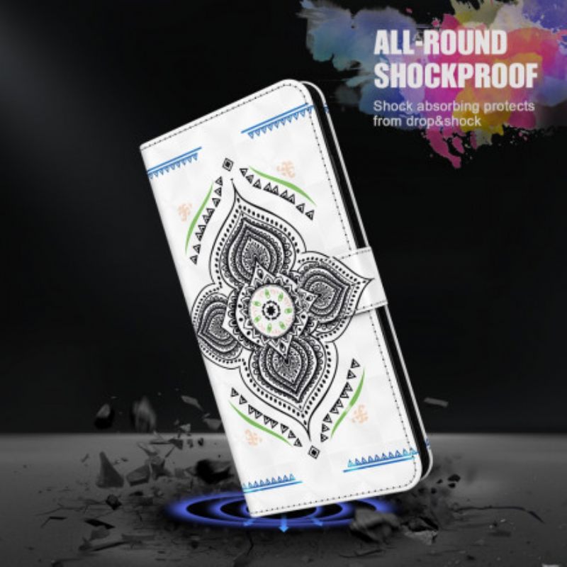 Κάλυμμα Samsung Galaxy A32 5G Light Spots Mandala Με Κορδόνι