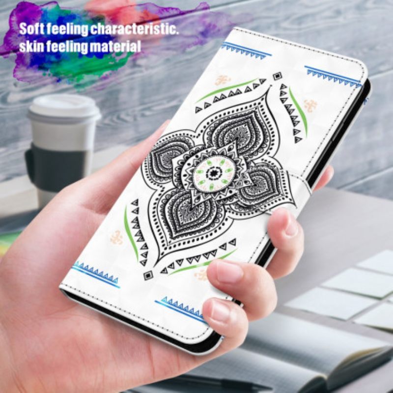 Κάλυμμα Samsung Galaxy A32 5G Light Spots Mandala Με Κορδόνι