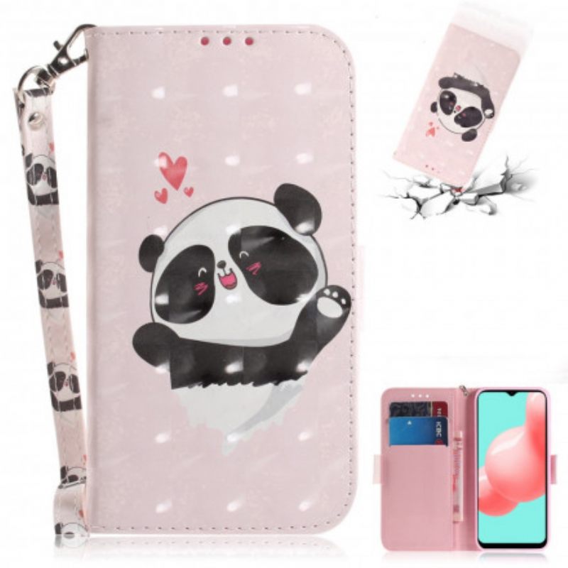 Κάλυμμα Samsung Galaxy A32 5G με κορδονι Panda Love With Strap