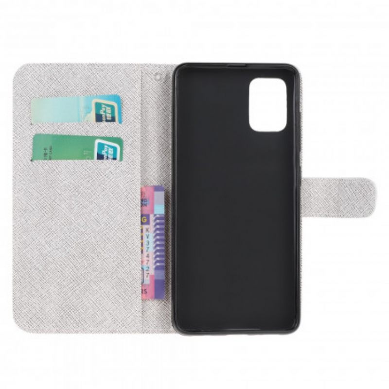 Θήκη Flip Samsung Galaxy A32 5G με κορδονι Λουλούδια Lunar Strap