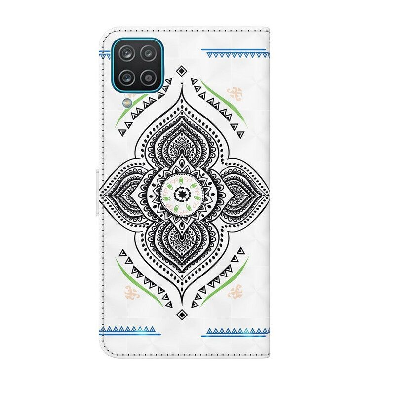 Κάλυμμα Samsung Galaxy M12 / A12 Light Spots Mandala Με Κορδόνι