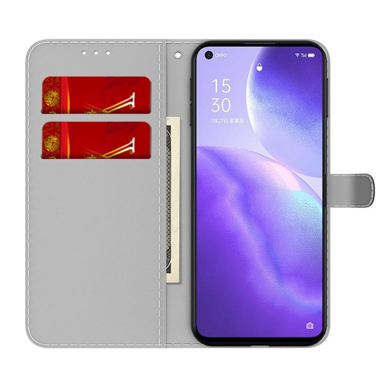 Θήκη Flip Oppo Find X3 Lite Ακουαρέλα