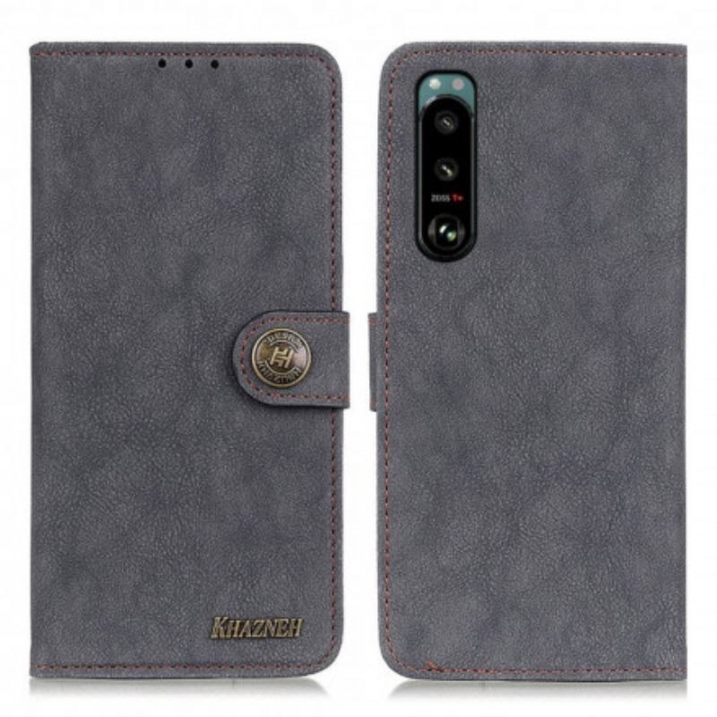 Κάλυμμα Sony Xperia 5 III Khazneh Retro Split Faux Leather