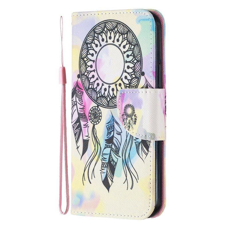 Θήκη Flip iPhone 12 / 12 Pro με κορδονι Strap Dream Catcher