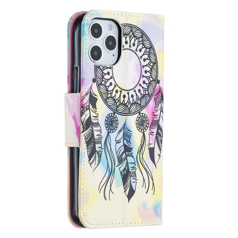 Θήκη Flip iPhone 12 / 12 Pro με κορδονι Strap Dream Catcher