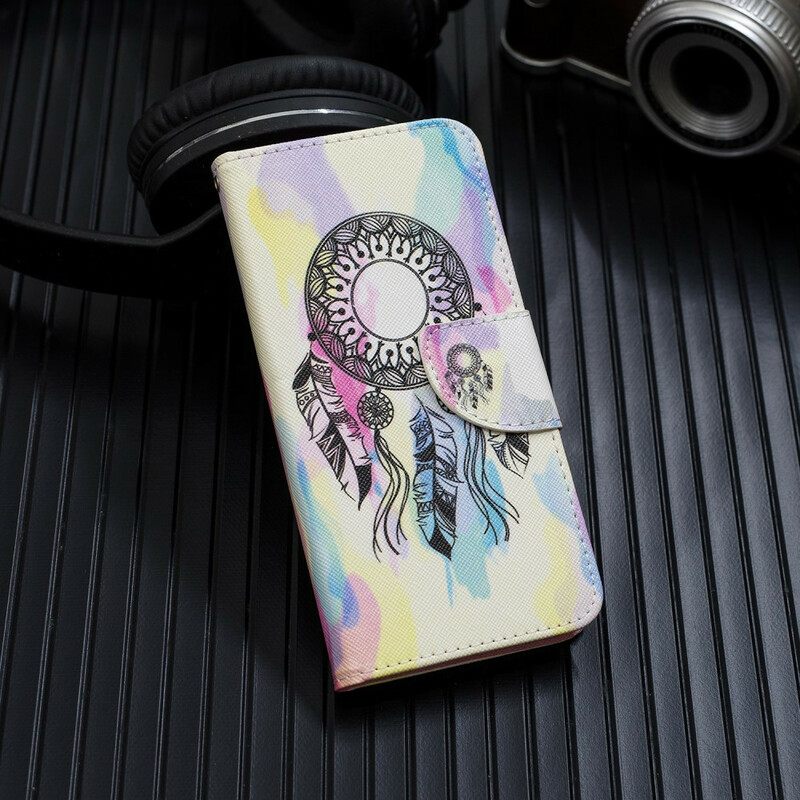 Θήκη Flip iPhone 12 / 12 Pro με κορδονι Strap Dream Catcher