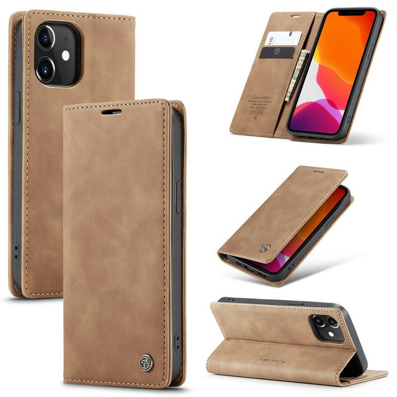 θηκη κινητου iPhone 12 / 12 Pro Θήκη Flip Caseme Faux Leather