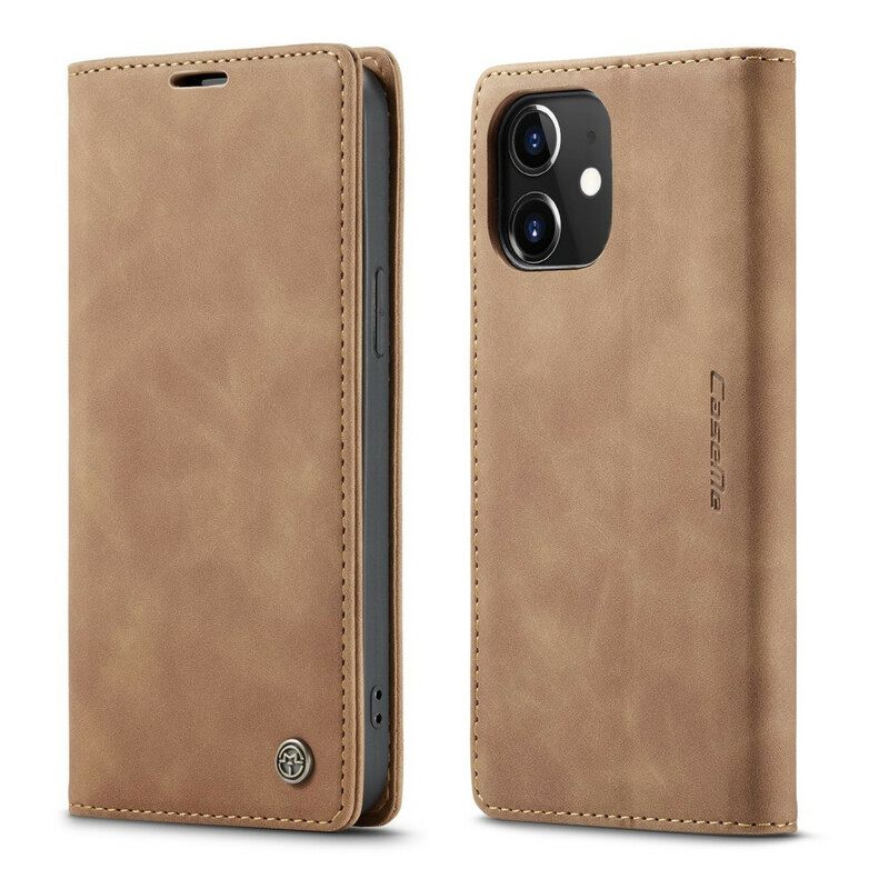 θηκη κινητου iPhone 12 / 12 Pro Θήκη Flip Caseme Faux Leather