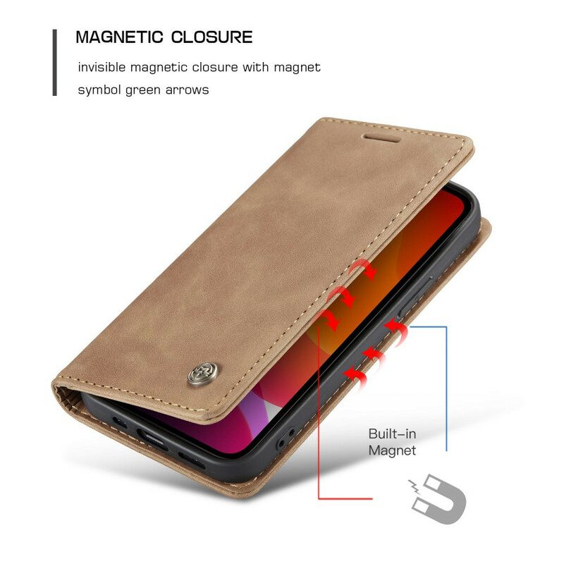 θηκη κινητου iPhone 12 / 12 Pro Θήκη Flip Caseme Faux Leather