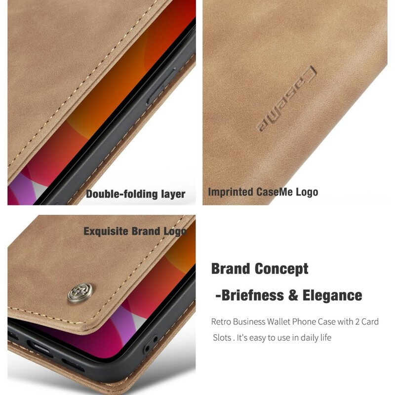 θηκη κινητου iPhone 12 / 12 Pro Θήκη Flip Caseme Faux Leather