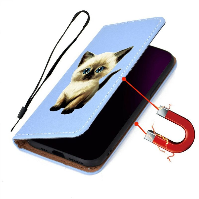 θηκη κινητου iPhone 12 / 12 Pro Θήκη Flip Cat Superstar