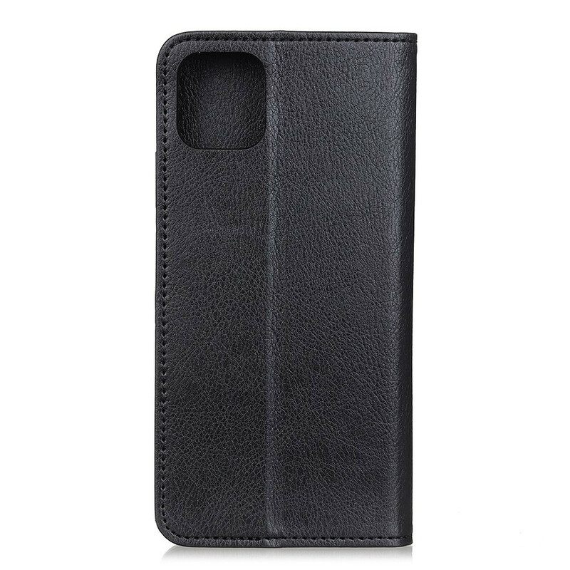 θηκη κινητου iPhone 12 / 12 Pro Θήκη Flip Litchi Split Leather Business