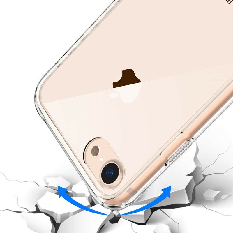 Θήκη iPhone SE 3 / SE 2 / 8 / 7 Διαφανές Leeu Γυαλί Και Ακρυλικό