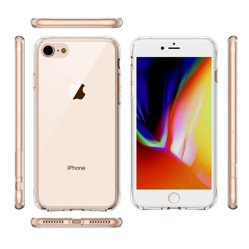 Θήκη iPhone SE 3 / SE 2 / 8 / 7 Διαφανές Leeu Γυαλί Και Ακρυλικό