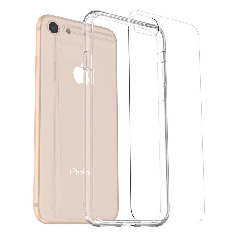 Θήκη iPhone SE 3 / SE 2 / 8 / 7 Διαφανές Leeu Γυαλί Και Ακρυλικό