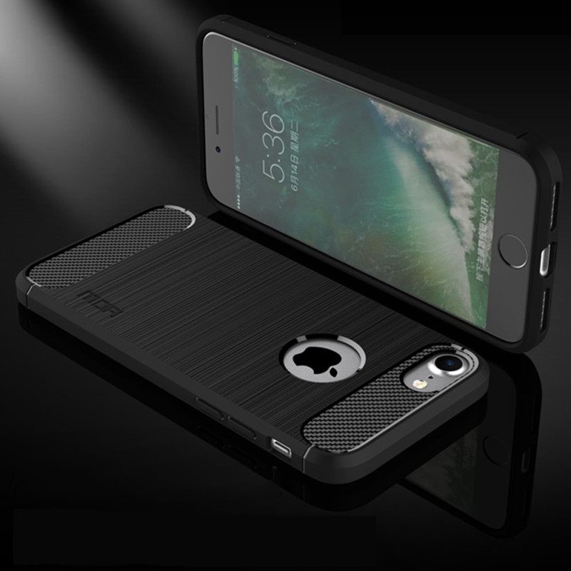 Θήκη iPhone SE 3 / SE 2 / 8 / 7 Mofi Brushed Carbon Fiber