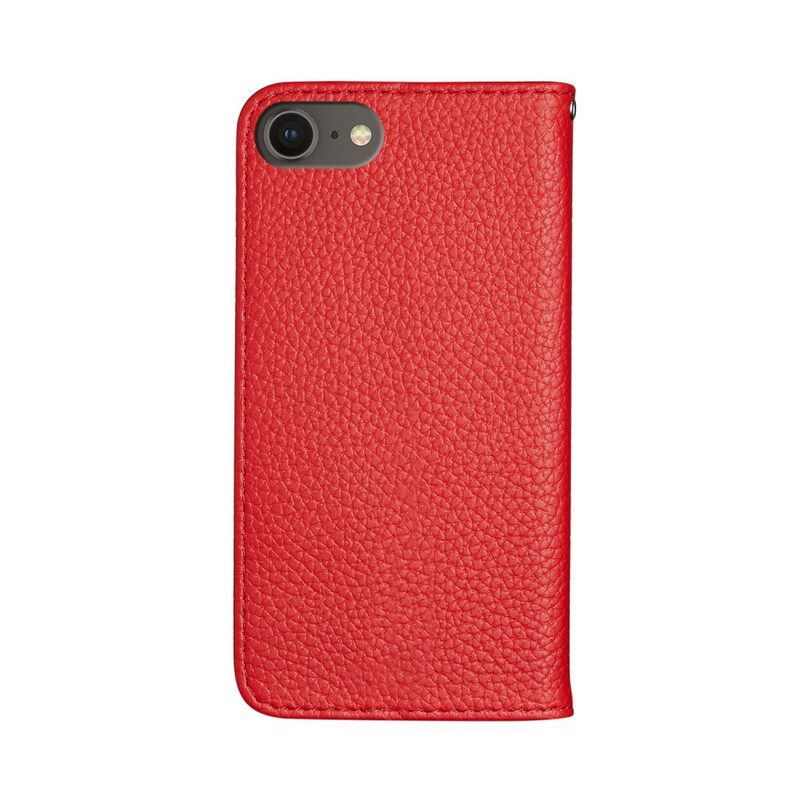 θηκη κινητου iPhone SE 3 / SE 2 / 8 / 7 Θήκη Flip Litchi Ultra Chic Faux Leather