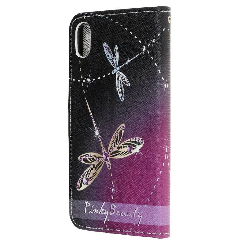 Κάλυμμα iPhone XR με κορδονι Strappy Dragonflies