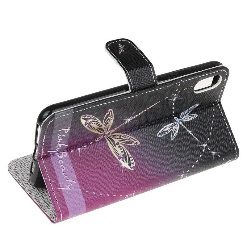 Κάλυμμα iPhone XR με κορδονι Strappy Dragonflies