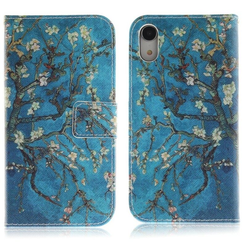 Θήκη Flip iPhone XR Flower Tree Premium