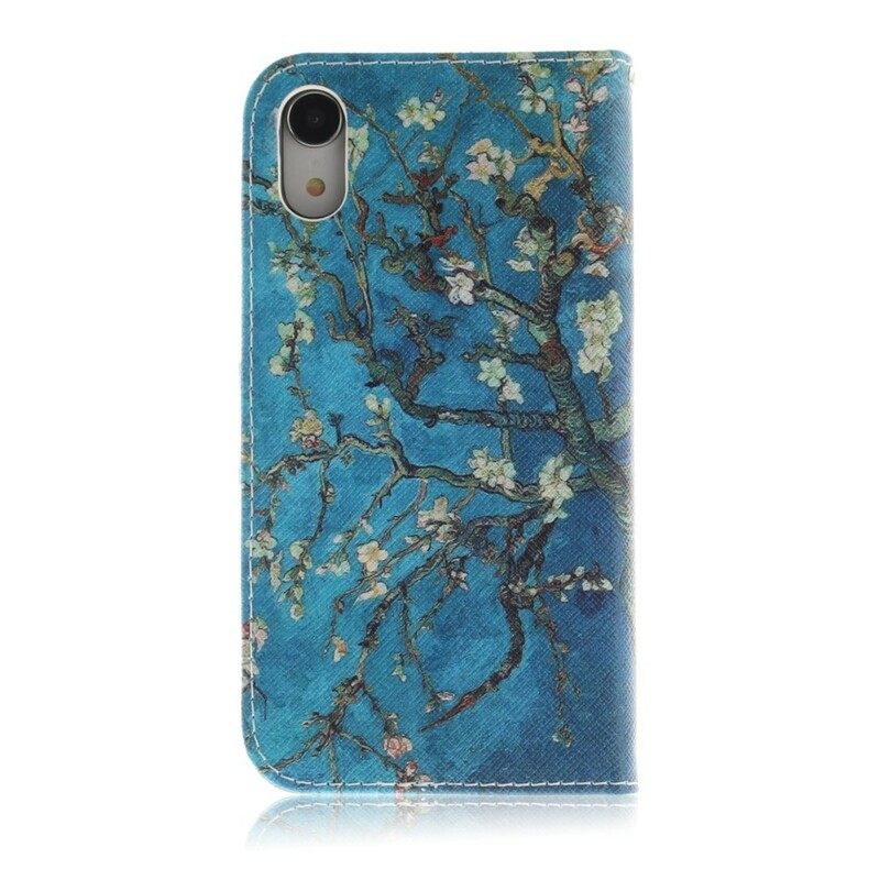 Θήκη Flip iPhone XR Flower Tree Premium