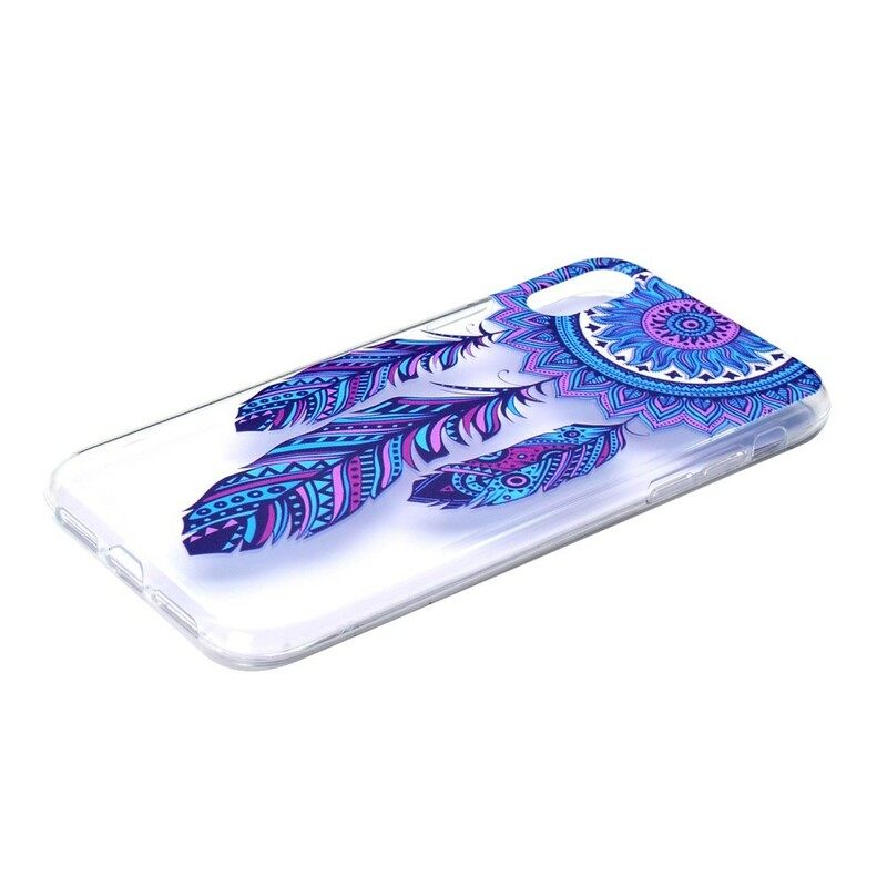 Θήκη iPhone XR Διαφανή Dream Catcher Blue Feathers