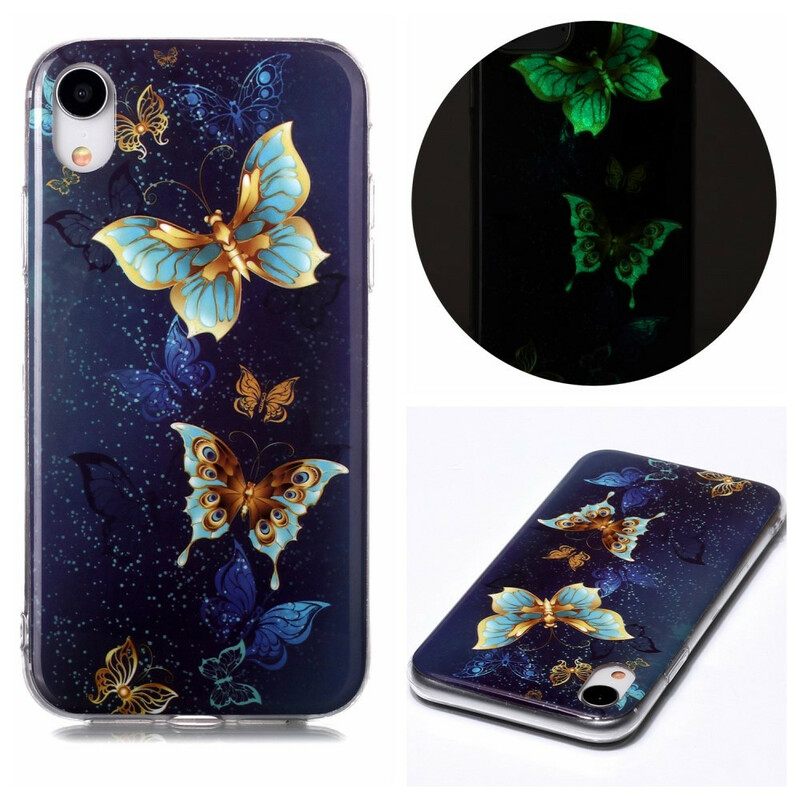 θηκη κινητου iPhone XR Σειρά Fluorescent Butterflies