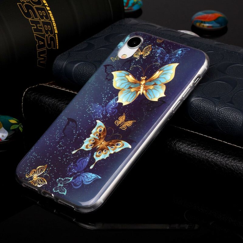 θηκη κινητου iPhone XR Σειρά Fluorescent Butterflies