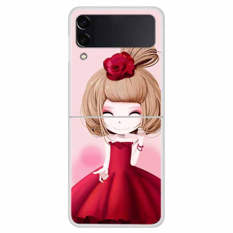 θηκη κινητου Samsung Galaxy Z Flip 4 Θήκη Flip Manga Lady