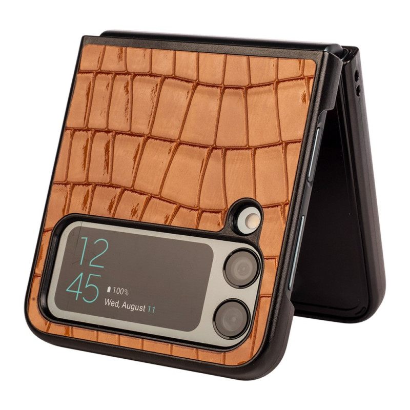 θηκη κινητου Samsung Galaxy Z Flip 4 Θήκη Flip Patent Croc Skin Style